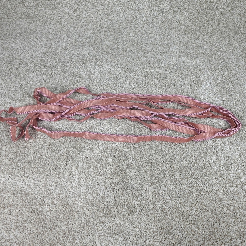 Vintage Pink Pillow Cord Upholstery Trim Twisted Lip Cord 6.5 Yards Dusty Rose